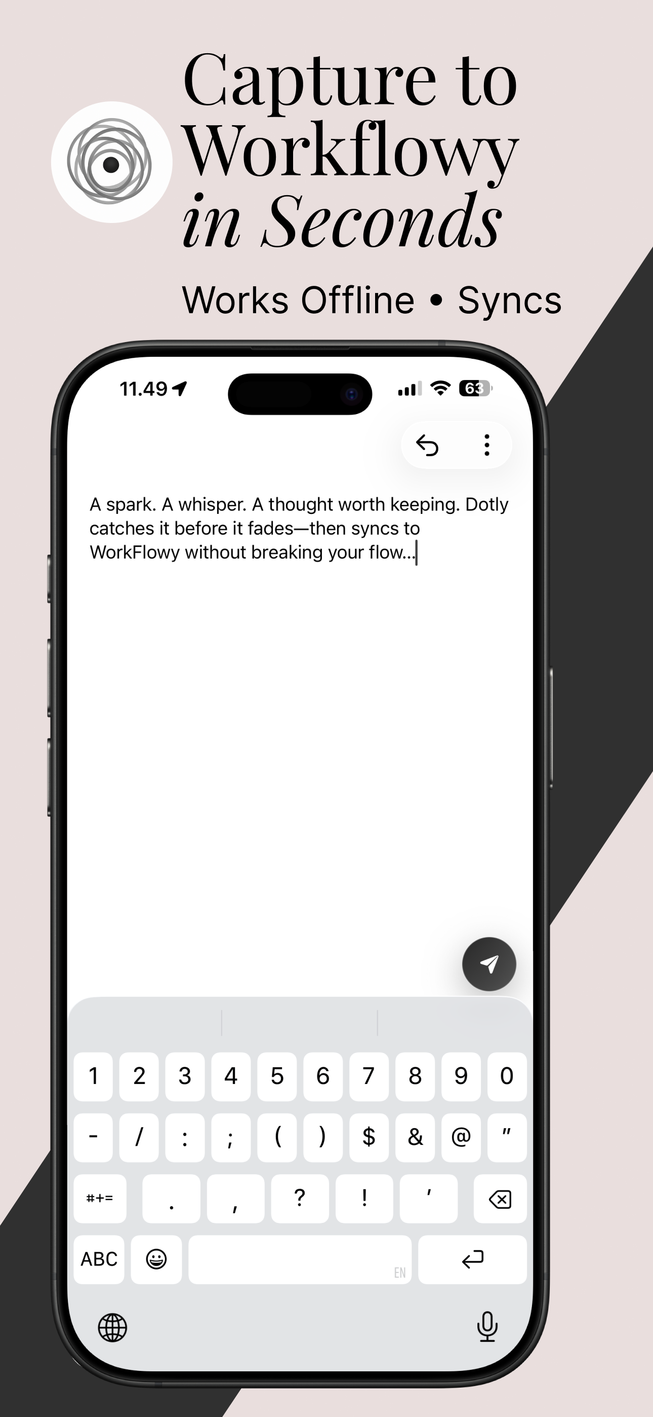 Dotly quick capture interface