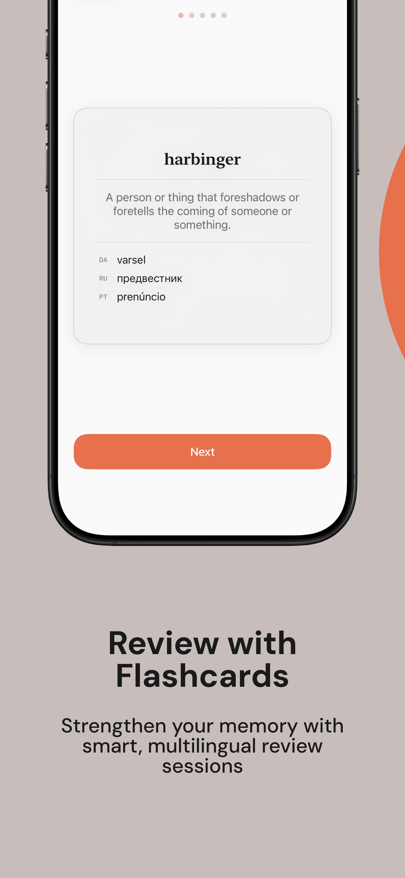 Lexiko flashcard review mode