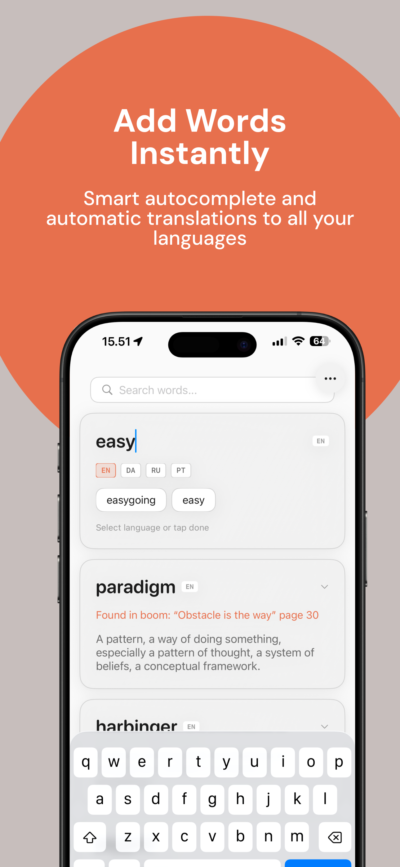 Lexiko autocomplete when adding words